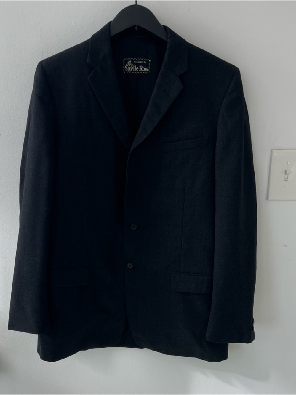 Queensbury Savile Row Fine Wool Blazer Jacket Men’s Tailored Classic Luxury Coat